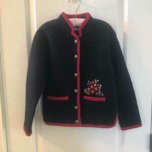 Girls Boiled Wool Jacket